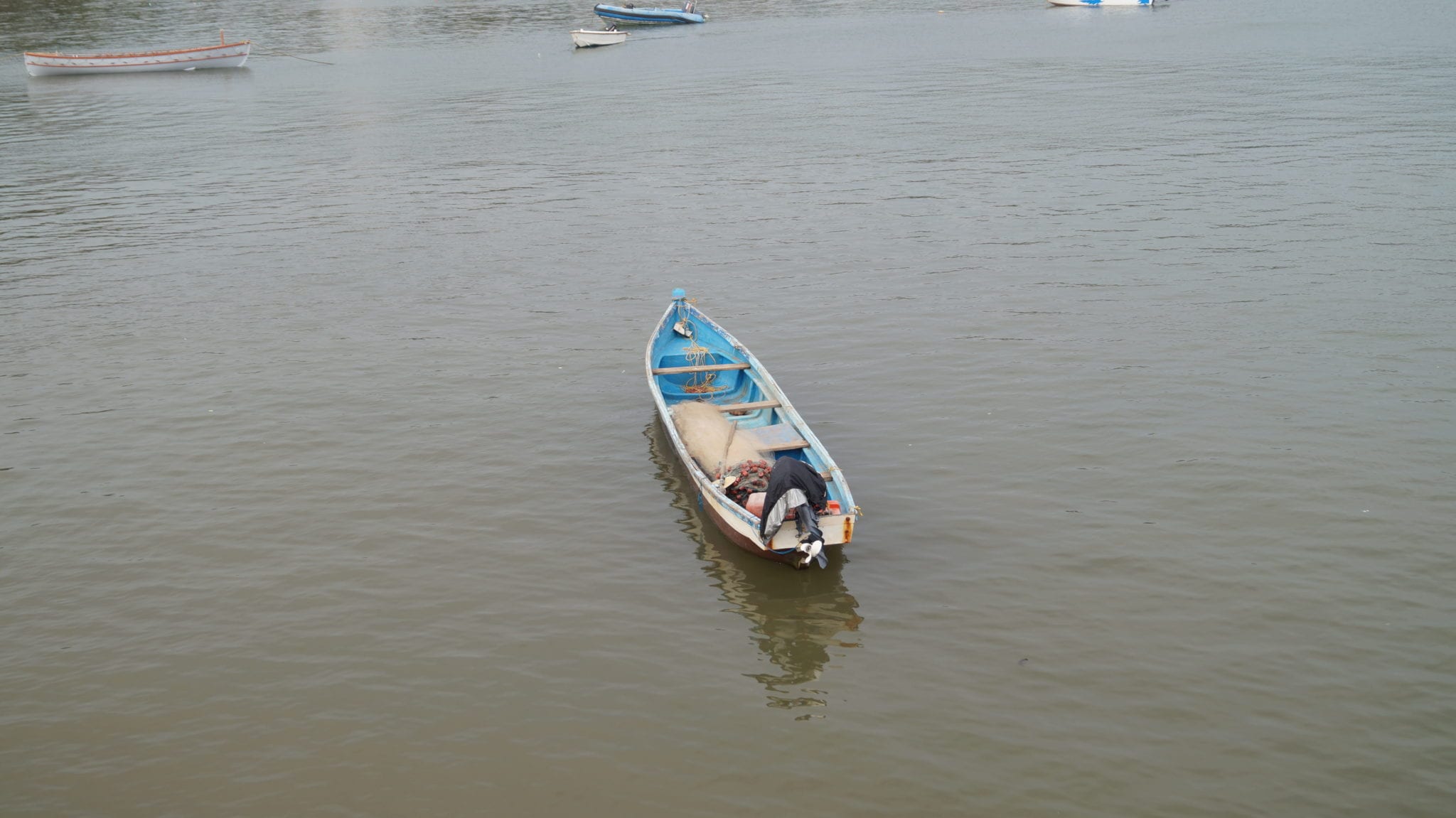 Boat in calm sea