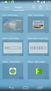 dodol-Launcher-widgets screen